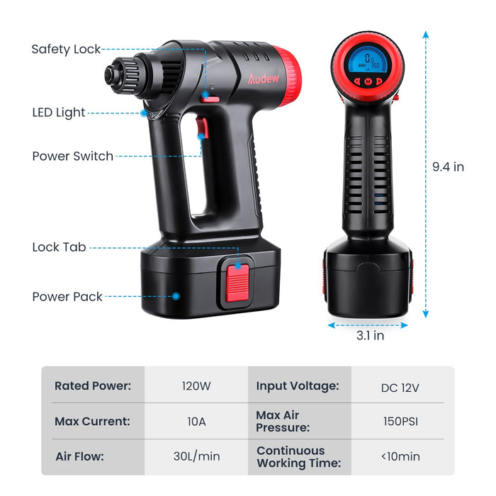 Digital Car Tire Air Pump